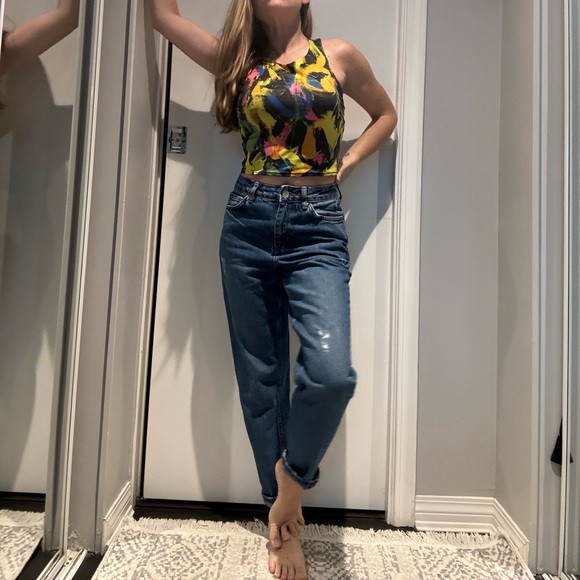 Topshop petite moto MOM dark wash jeans size 26 waist - Picture 2 of 10